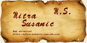Mitra Susanić vizit kartica